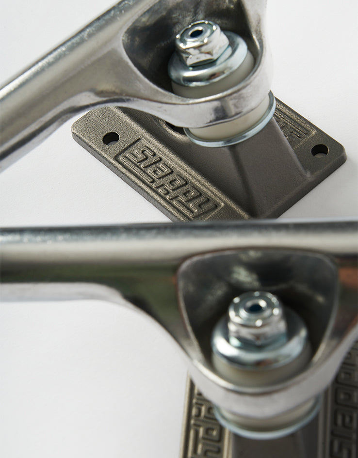 Slappy ST1 Hollow Lights Skateboard Trucks - Polished/Gunmetal (Pair)