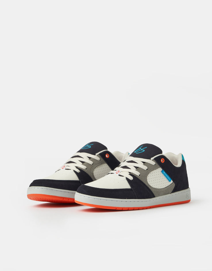 éS Accel Slim Skate Shoes - Navy/Grey/Orange