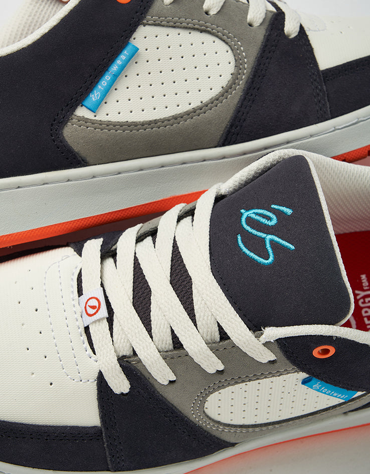 éS Accel Slim Skate Shoes - Navy/Grey/Orange