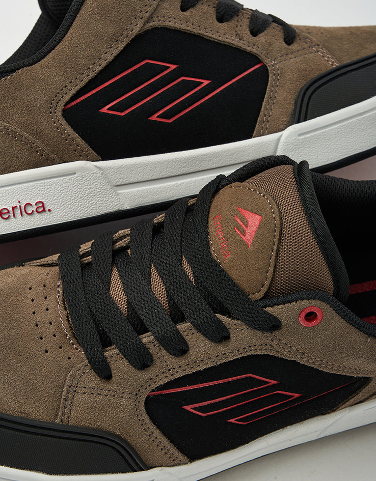 Emerica Heritic Skate Shoes - Brown/Black