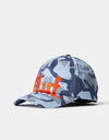 HUF Noble Camo 6 Panel Snapback Cap - Ice Blue