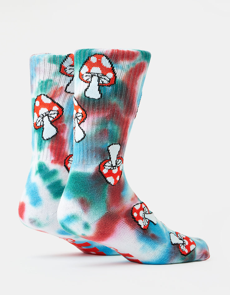 HUF Microdose Tiedye Crew Socks - Red
