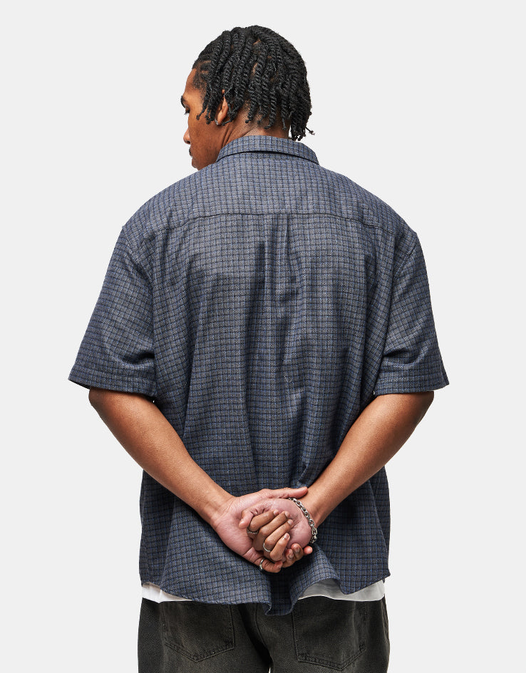 Route One Austin S/S Shirt - Plaid (Grey/Blue)