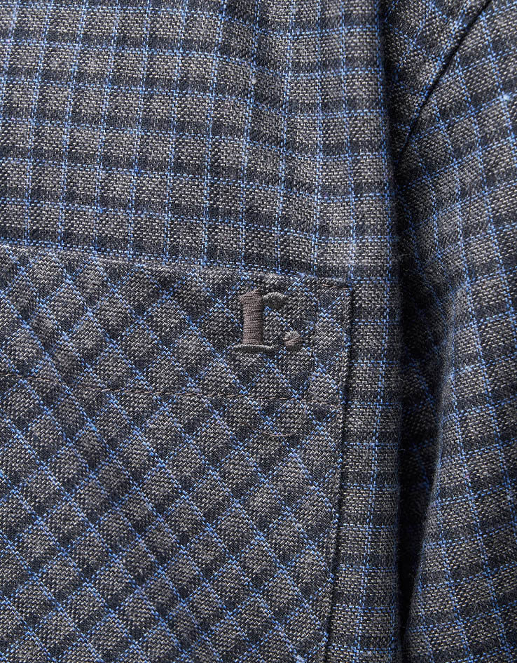 Route One Austin S/S Shirt - Plaid (Grey/Blue)