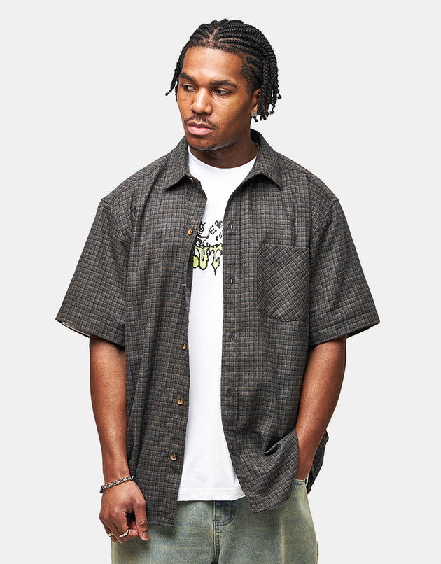 Route One Austin S/S Shirt - Plaid (Dark Green)