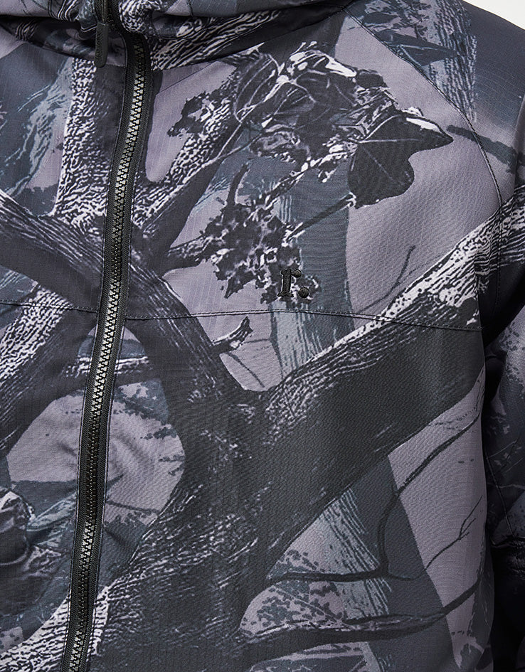 Route One Windbreaker Jacket - Tree Camo (Black)