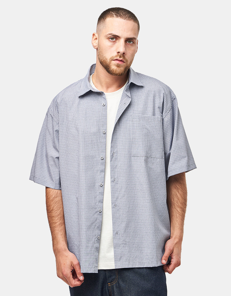 Route One Dylan S/S Plaid Shirt - Grey/Blue