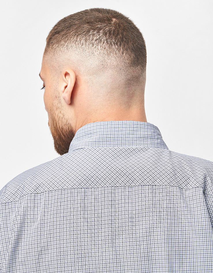 Route One Dylan S/S Plaid Shirt - Grey/Blue