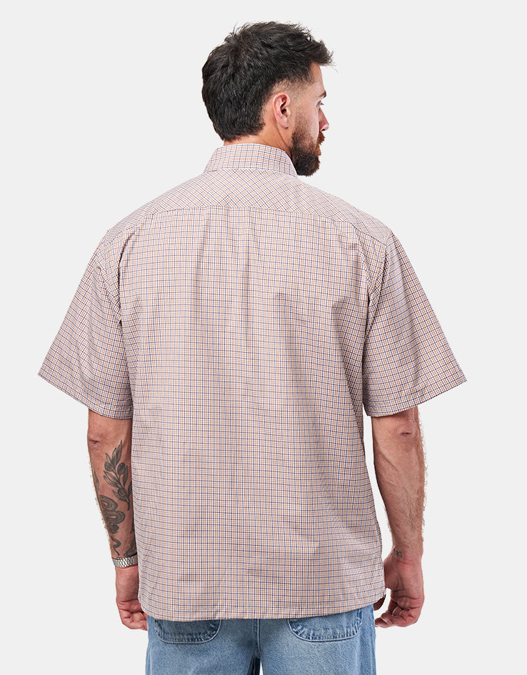 Route One Noah S/S Plaid Shirt - Brown/Blue
