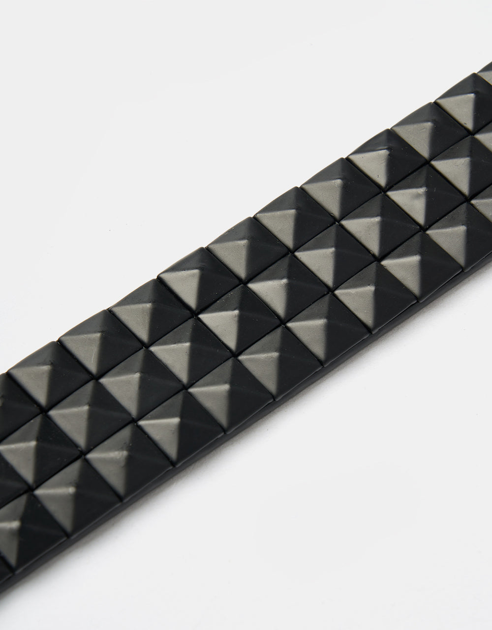 Lowlife Triple S Studded Leather Belt - Matt Black