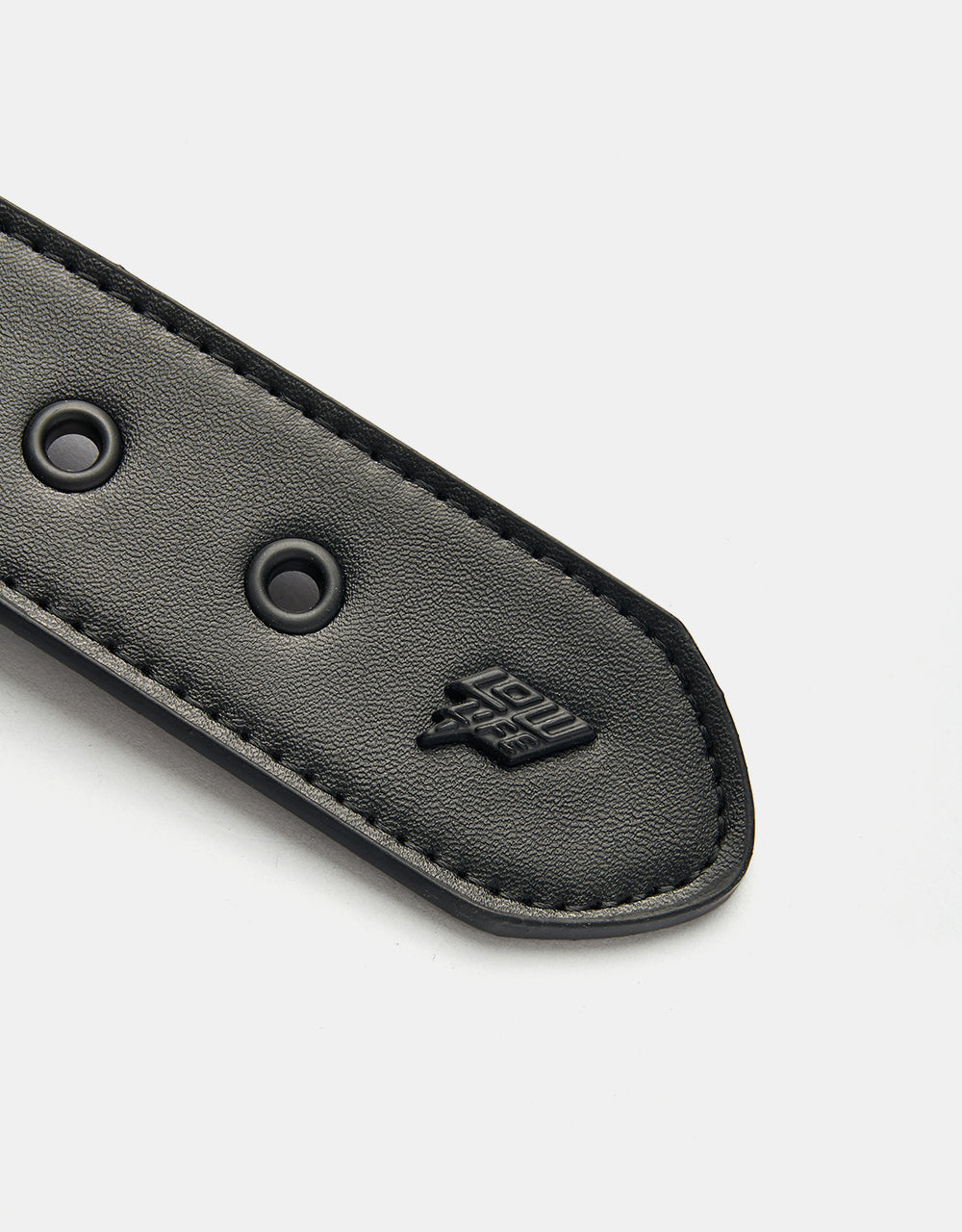 Lowlife Triple S Studded Leather Belt - Matt Black