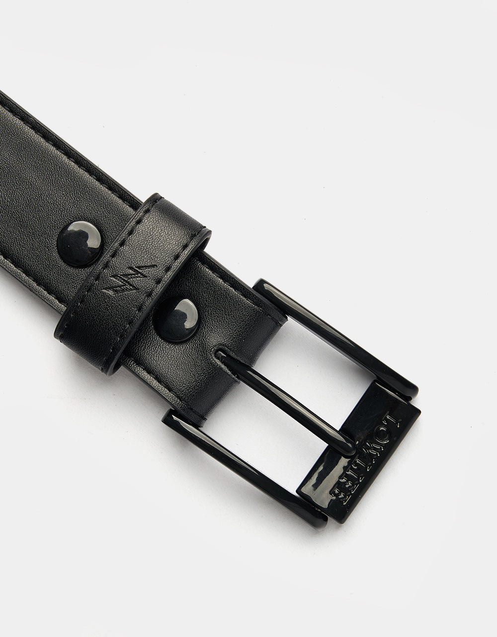 Lowlife Triple S Studded Leather Belt - Black and White