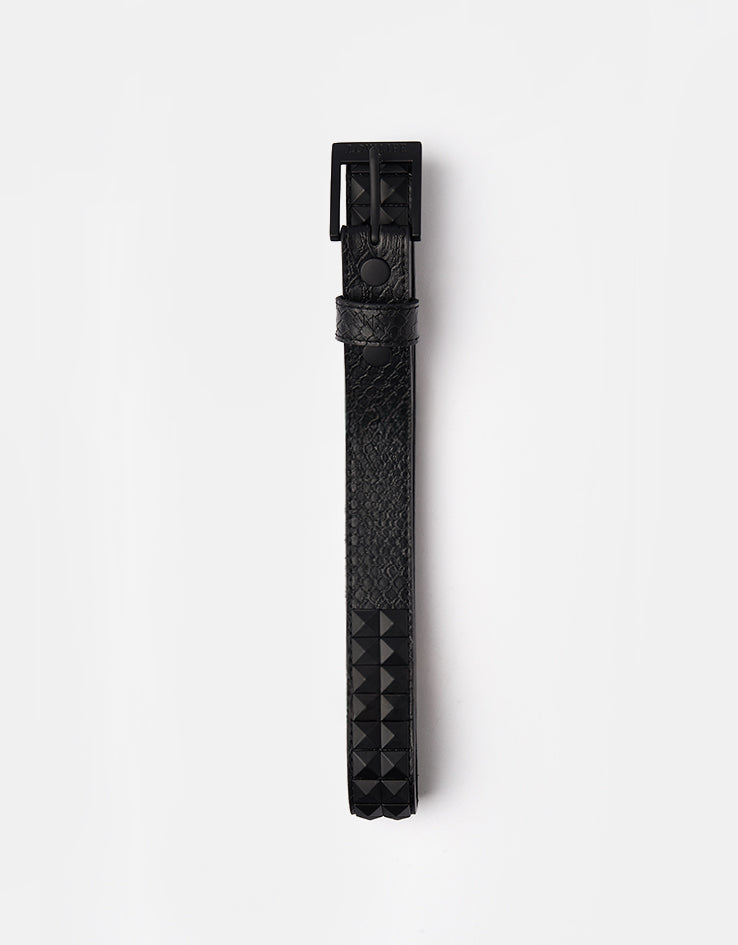 Lowlife Dub Leather Belt - Black Snakeskin