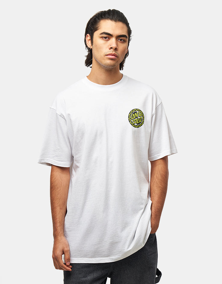 Santa Cruz Malba Crash Dot Chest T-Shirt - White