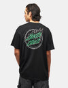 Santa Cruz Wired Flame Dot Chest T-Shirt - Black