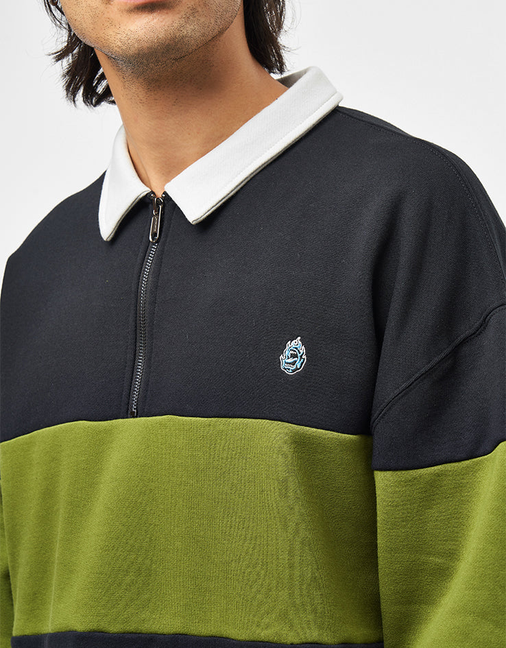 Santa Cruz Screaming Mini Flame 1/4 Zip - Black