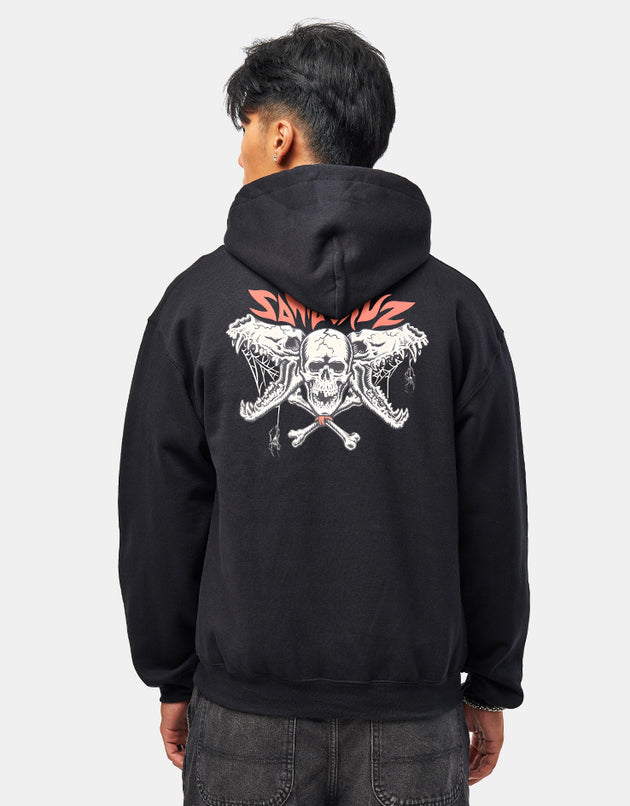 Santa Cruz Pace Torch Bones Pullover Hoodie - Black