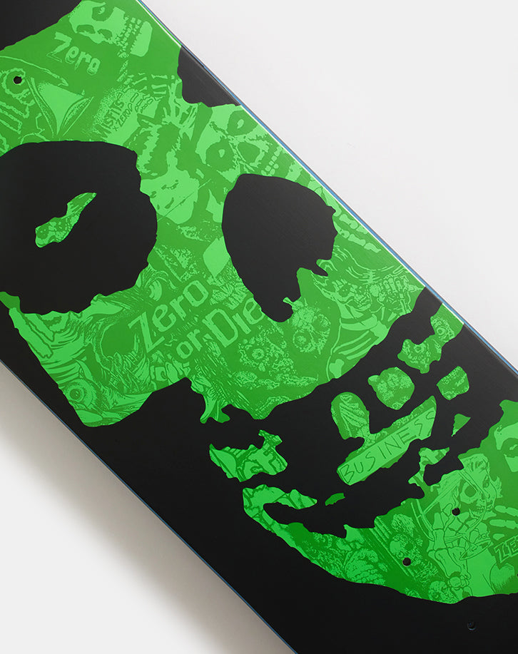 Zero x Misfits Fiend Skull Collage Skateboard Deck - 8.375"