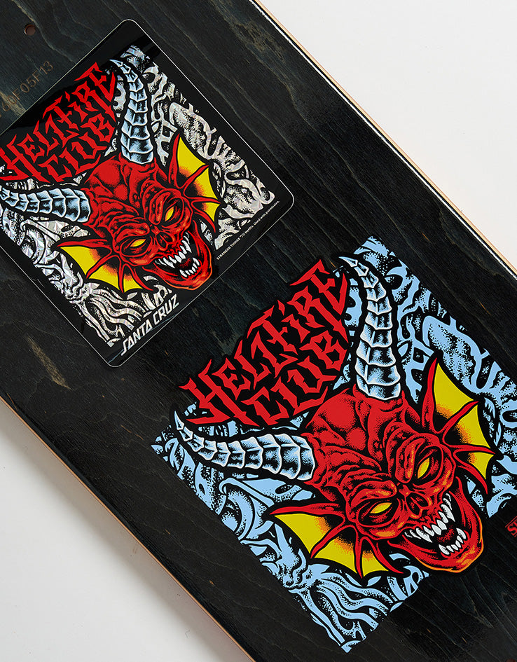 Santa Cruz x Stranger Things Hellfire Club Skateboard Deck - 8.25"