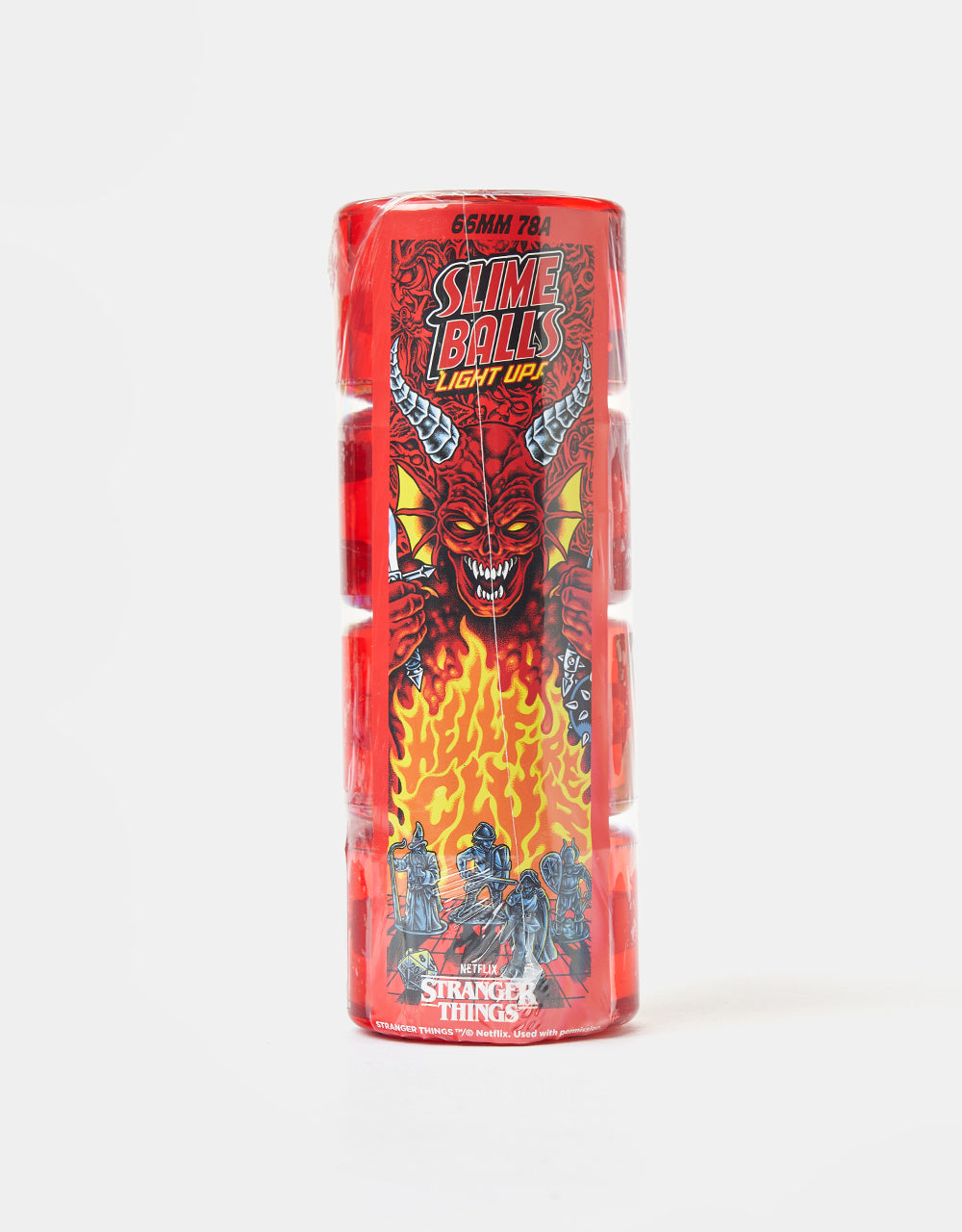 Santa Cruz x Stranger Things Hellfire Club OG Light Ups Skateboard Wheels - 66mm