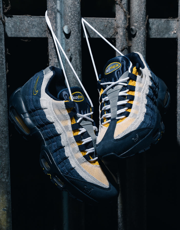 Nike SB x Eric Koston Air Max 95 Skate Shoes - Obsidian/Speed Yellow-Midnight Navy-Navy
