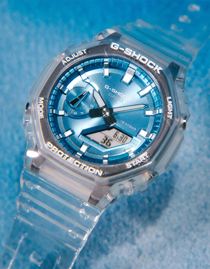 G-Shock GA-2100BM-7A2ER Watch - Clear/Blue