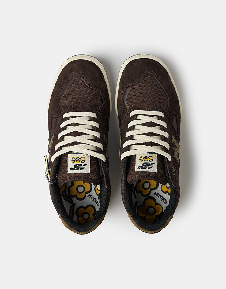 New Balance Numeric x Krooked Tom Knox 600 Skate Shoes - Brown