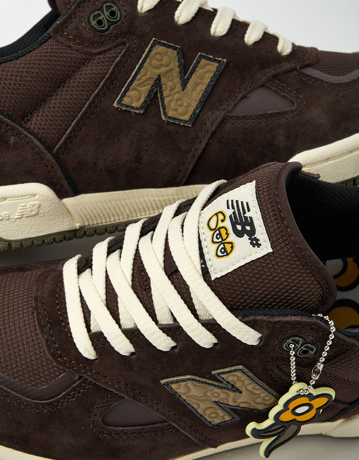 New Balance Numeric x Krooked Tom Knox 600 Skate Shoes - Brown