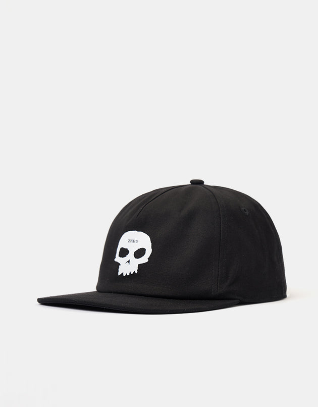 Zero Single Skull 5 Panel Cap - Black