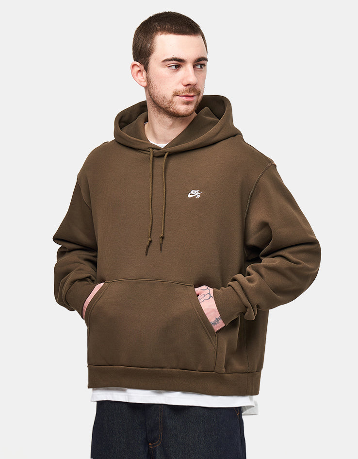 Nike SB Essential Logo Pullover Hoodie - Dark Hazel/White