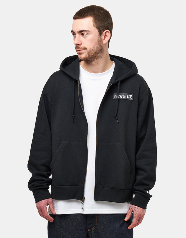 Nike SB Souvenir Pullover Zip Hoodie - Black