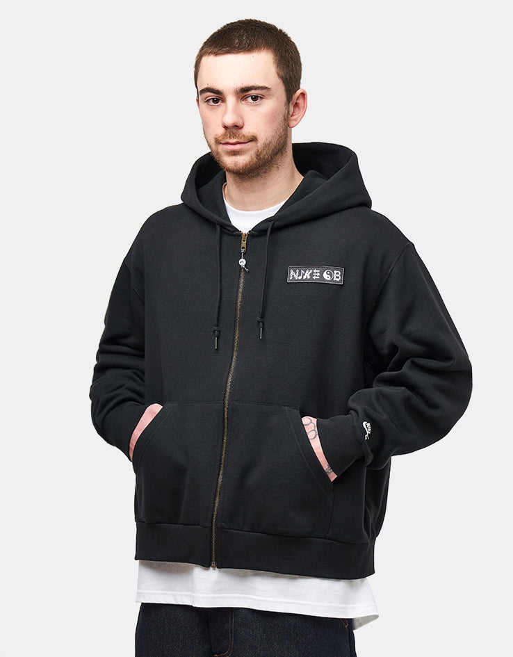 Nike SB Souvenir Pullover Zip Hoodie - Black