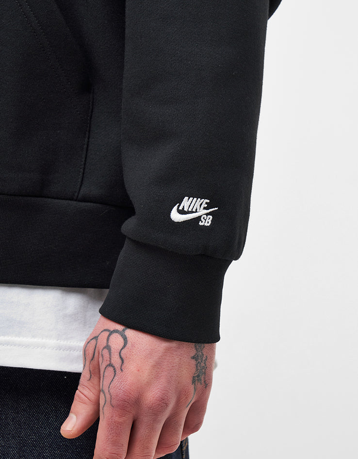 Nike SB Souvenir Pullover Zip Hoodie - Black