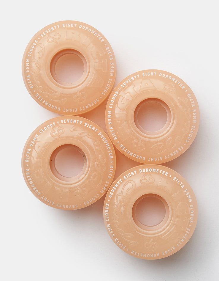Ricta Clouds GITD Red 78a Skateboard Wheels - 55mm