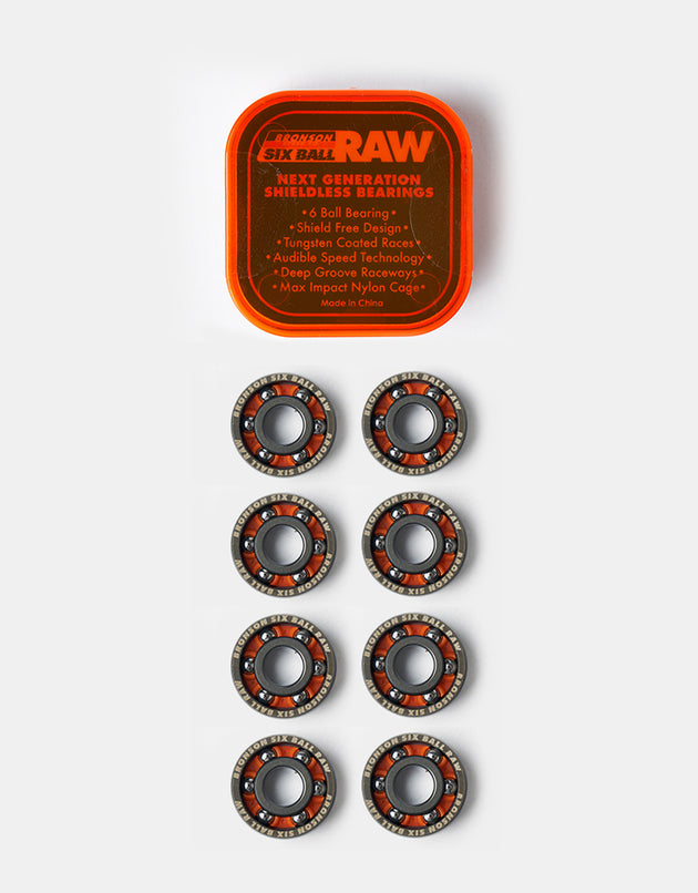 Bronson Speed Co. RAW 6 Ball Shieldless Bearings