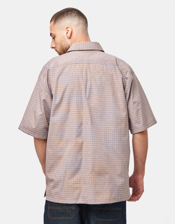 Route One Terrance S/S Plaid Shirt - Brown