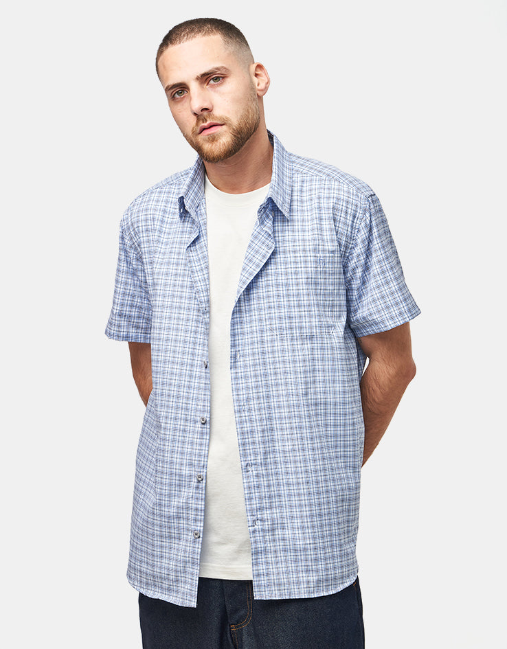 Route One Stanley S/S Plaid Shirt - Blue