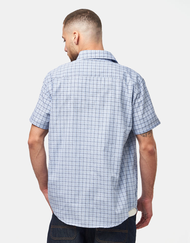 Route One Stanley S/S Plaid Shirt - Blue
