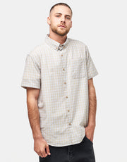 Route One Walter S/S Plaid Shirt - Beige