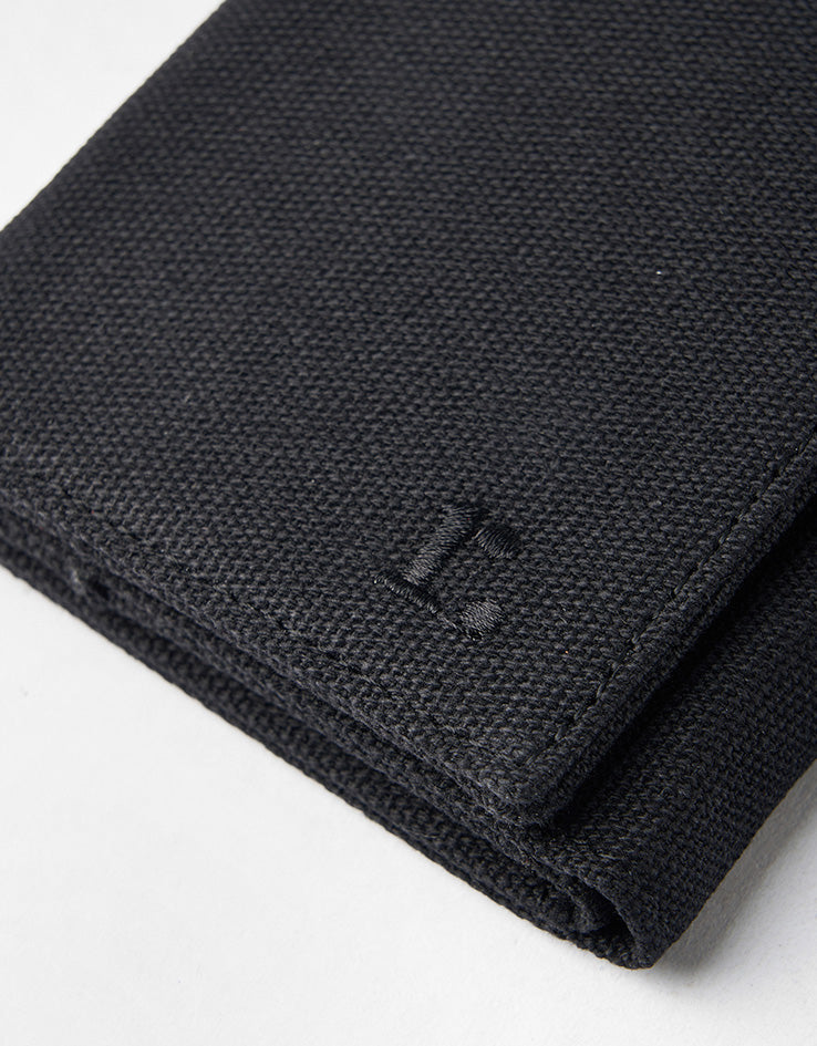 Route One Tri-Fold Canvas Wallet - Black