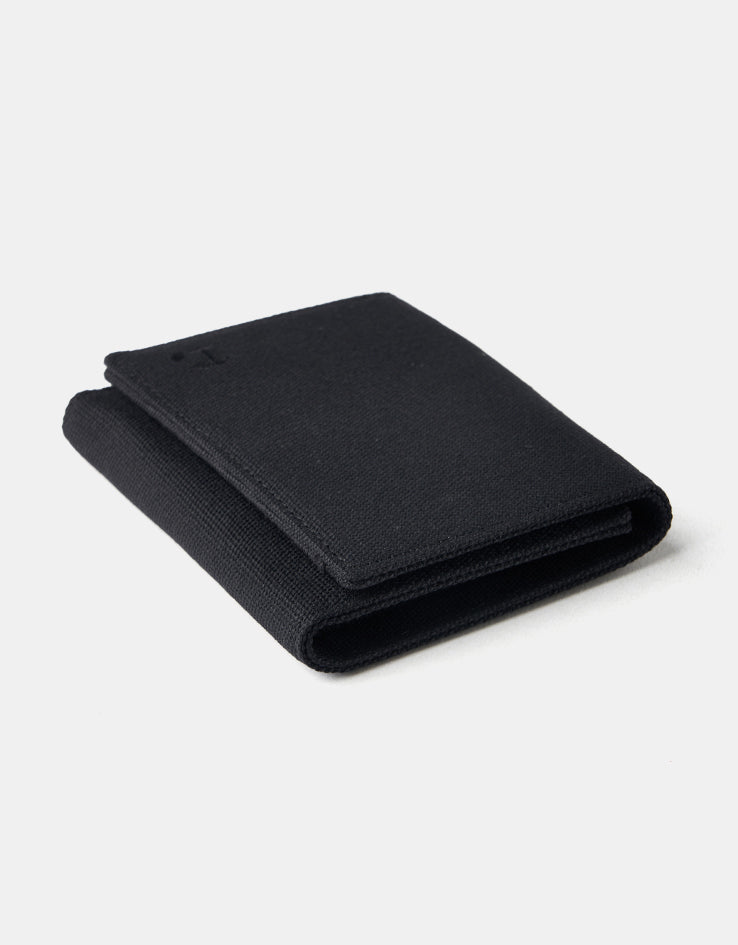 Route One Tri-Fold Canvas Wallet - Black