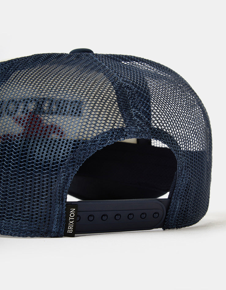 Brixton Pegasus Netplus Trucker Cap - Whitecap/Navy
