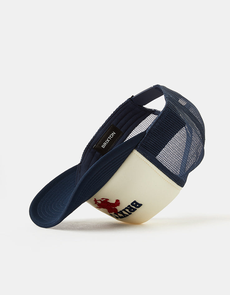Brixton Pegasus Netplus Trucker Cap - Whitecap/Navy