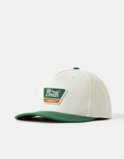 Brixton Linwood Netplus Snapback Cap - Off White/Primal Green