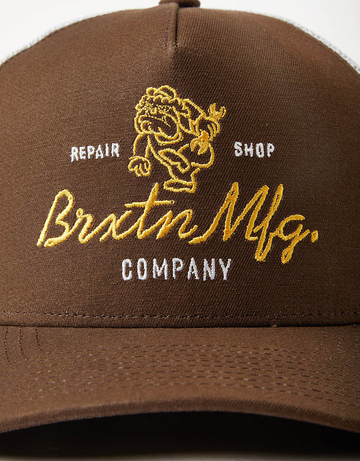 Brixton Tolman Netplus Trucker Cap - Pinecone Brown/White