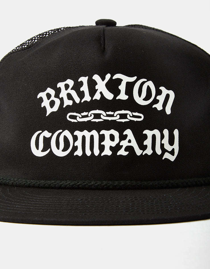 Brixton Chains Netplus Trucker Cap - Black/Black