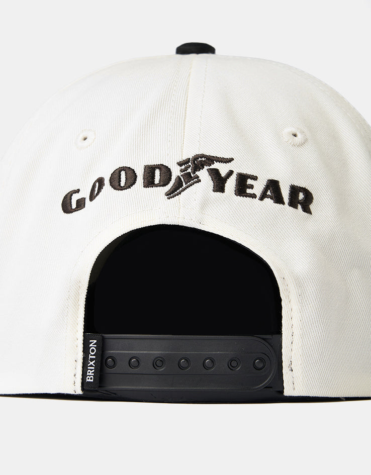 Brixton x Goodyear Speedway Snapback Cap - Off White