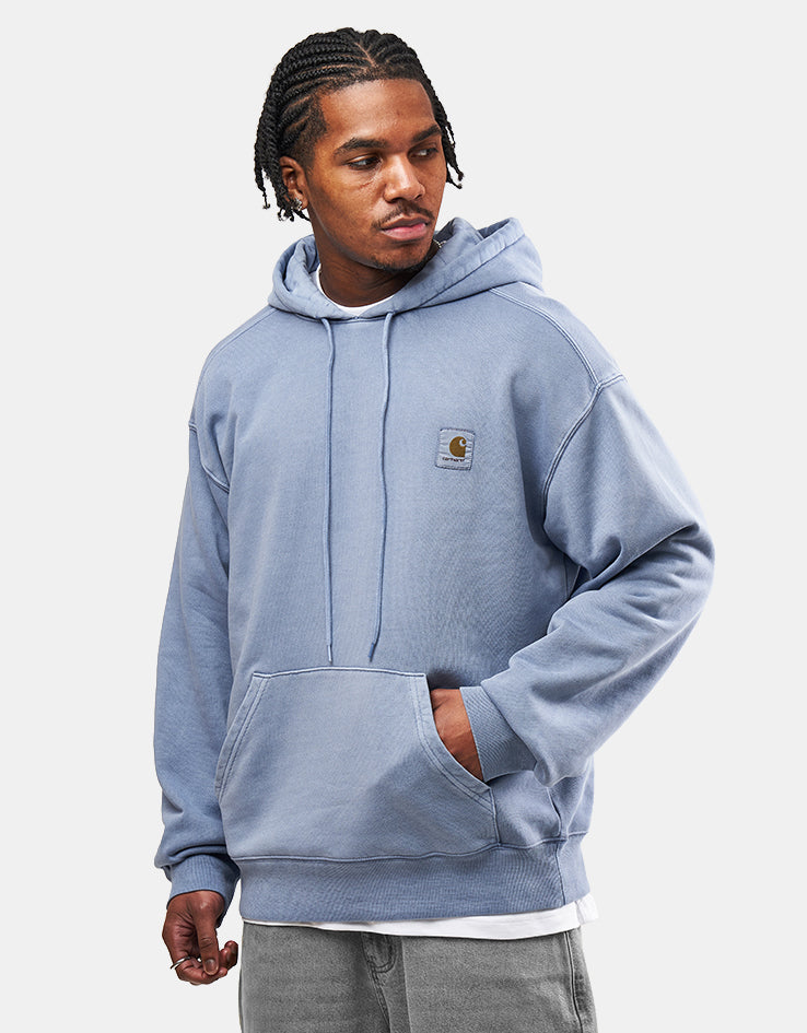 Carhartt WIP Hooded Nelson Sweat - Gentle Blue (Garment Dyed)
