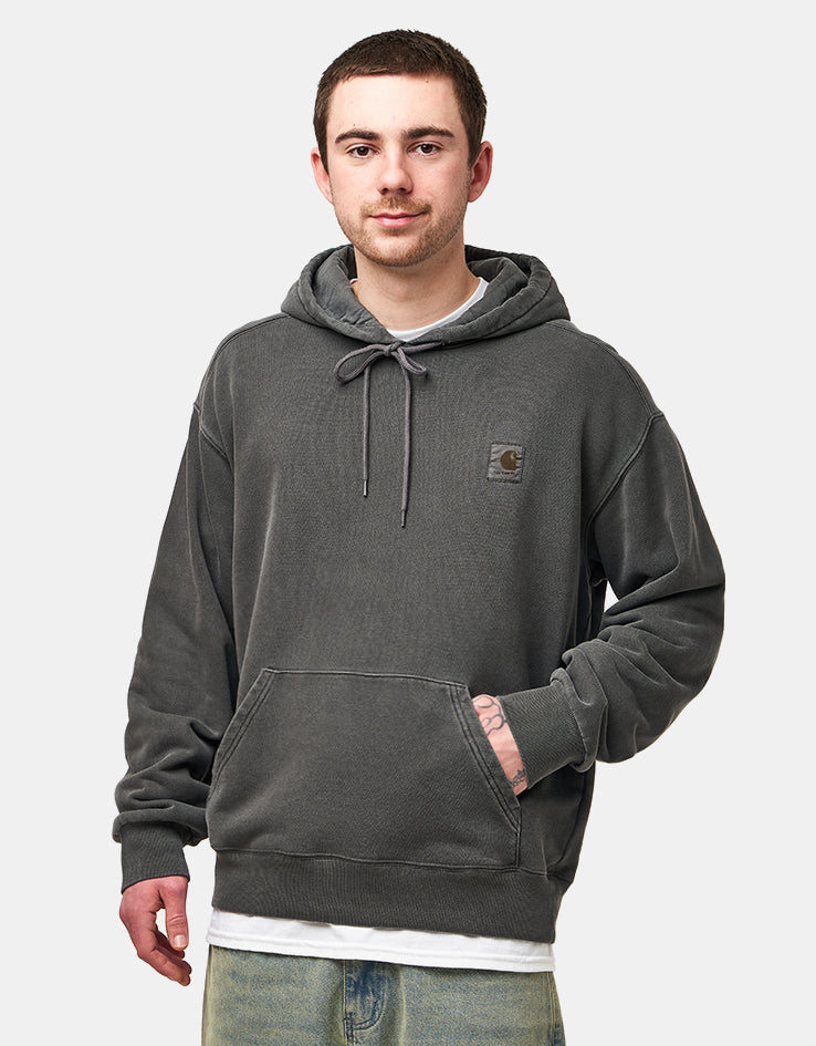 Carhartt WIP Hooded Nelson Sweat - Black (Garment Dyed)