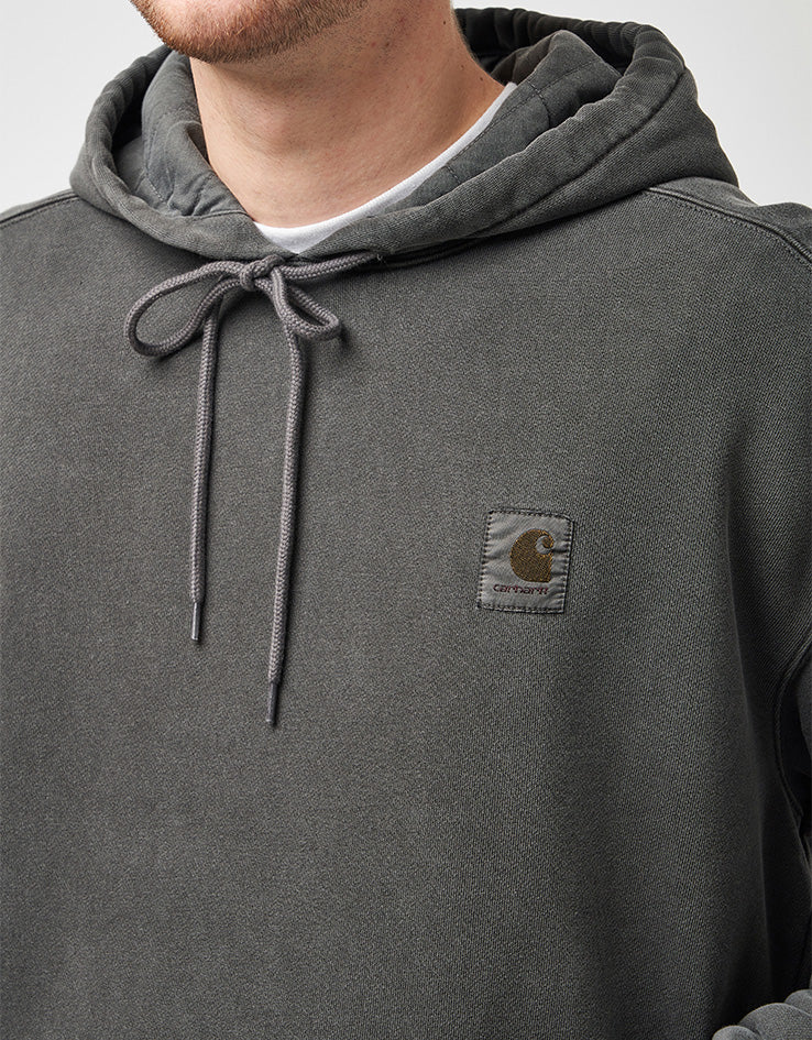 Carhartt WIP Hooded Nelson Sweat - Black (Garment Dyed)